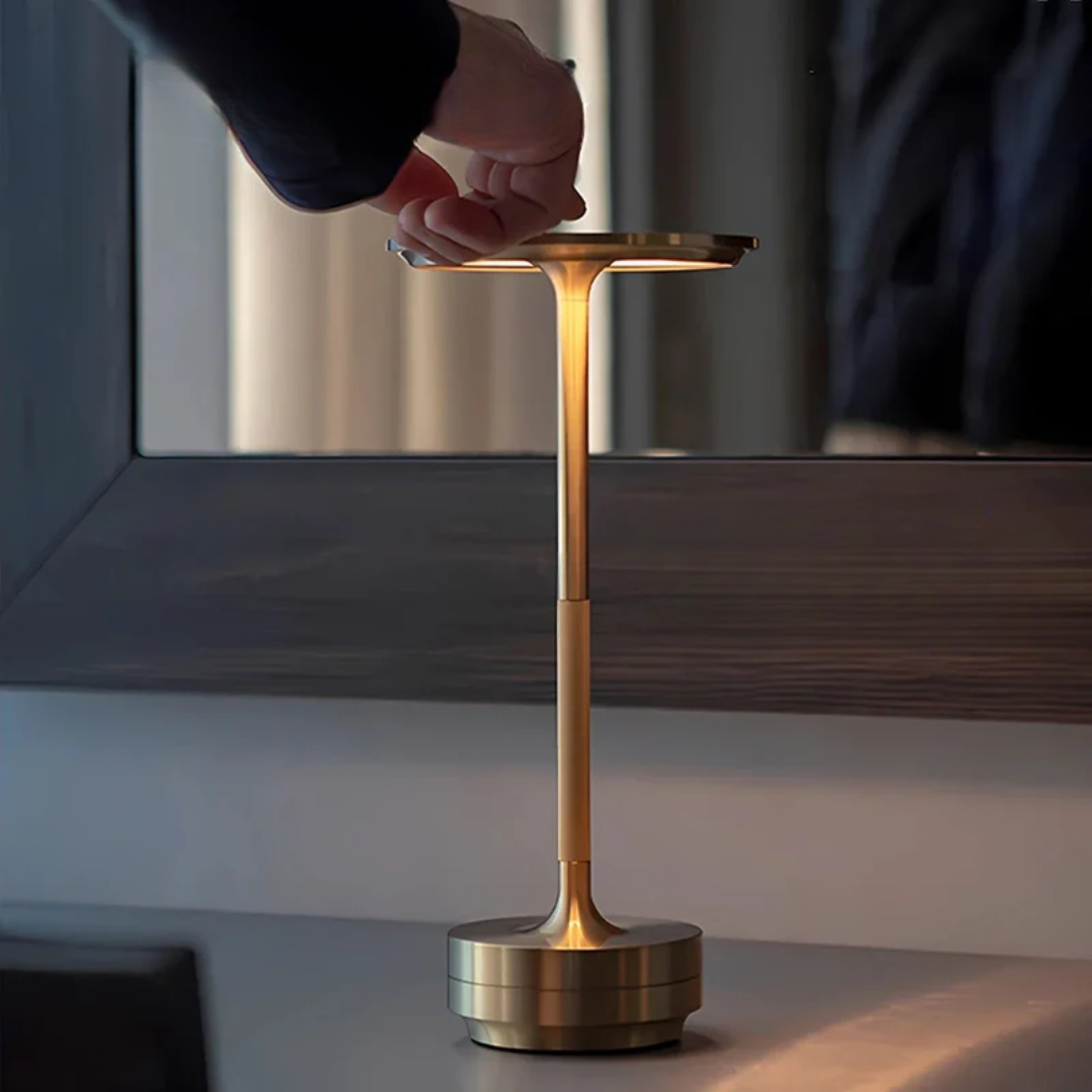 Lampe de Table Sans Fil avec Éclairage LED Réglable et Batterie Rechargeable