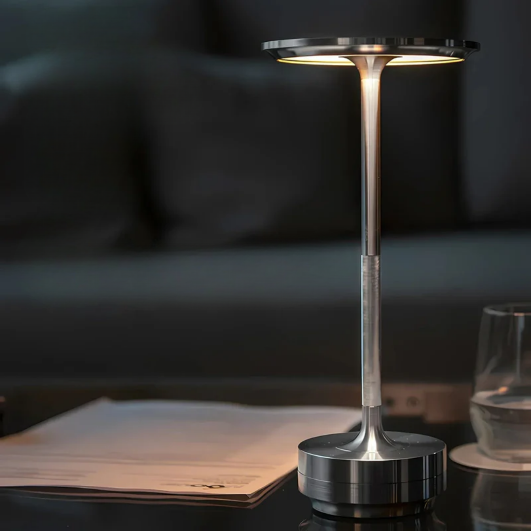Lampe de Table Sans Fil avec Éclairage LED Réglable et Batterie Rechargeable