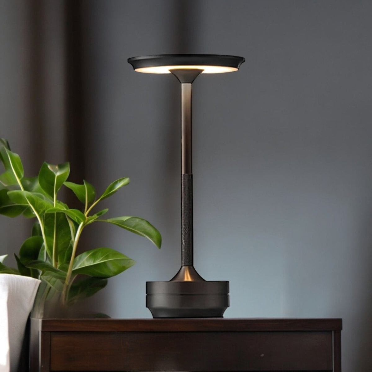 Lampe de Table Sans Fil avec Éclairage LED Réglable et Batterie Rechargeable