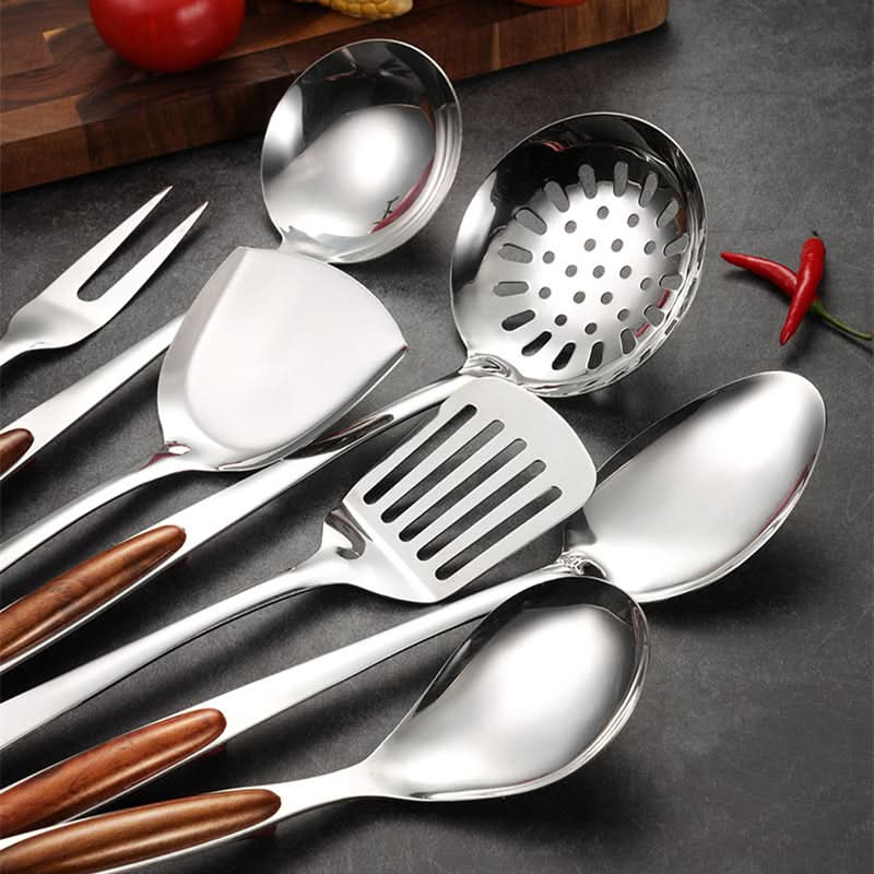 Set d'Ustensiles de Cuisine en Acier Inoxydable – 7 Pièces