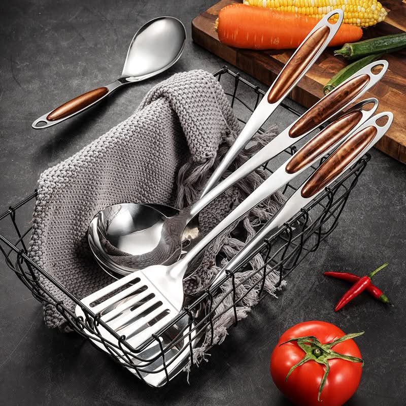 Set d'Ustensiles de Cuisine en Acier Inoxydable – 7 Pièces