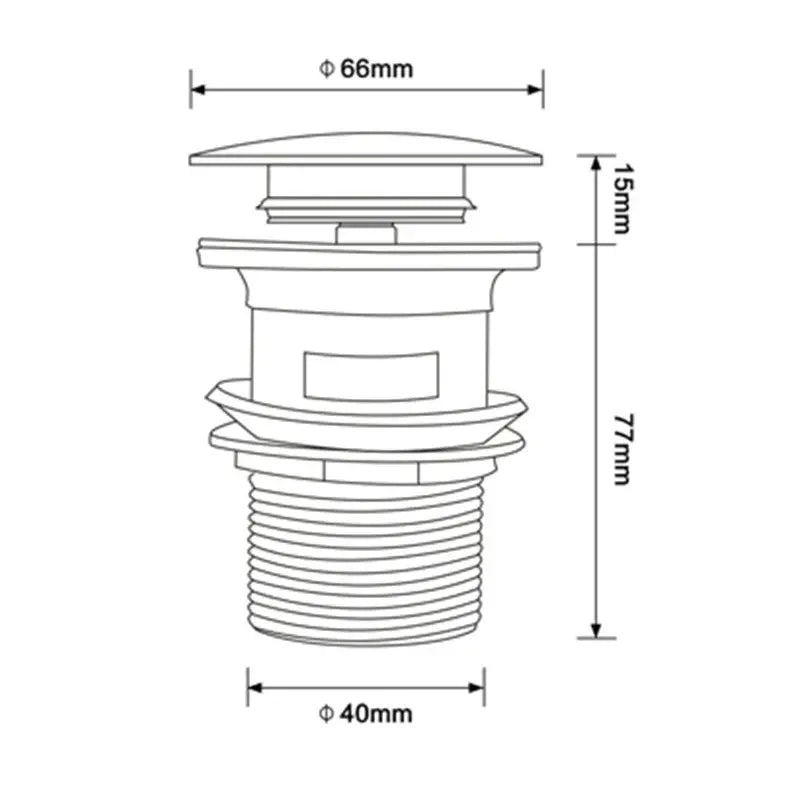 Mesures bonde lavabo chromé