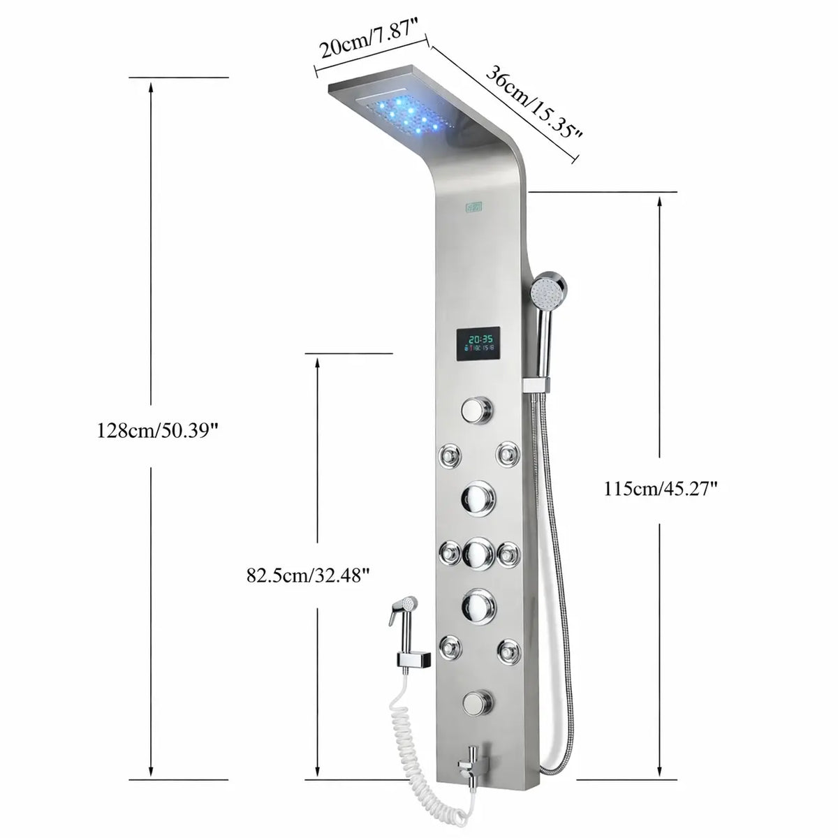 Colonne de douche hydromassante chrome