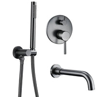 Mitigeur baignoire gris brossé
