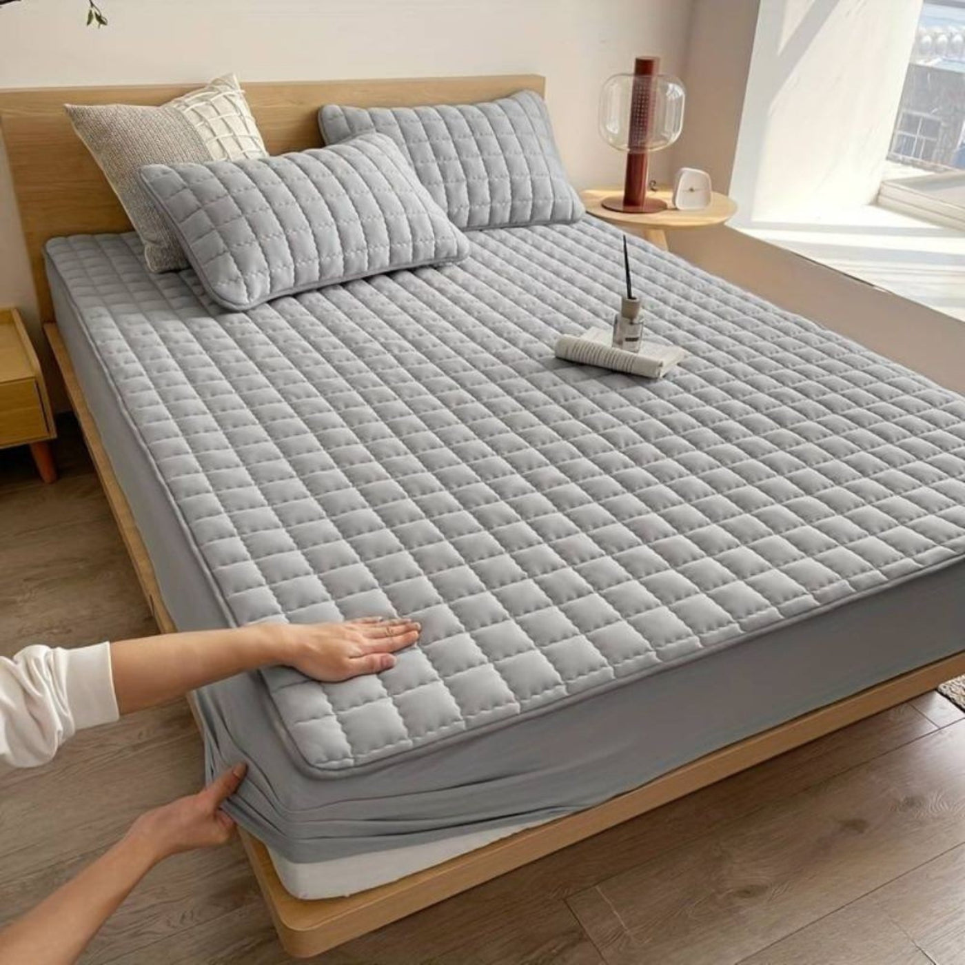 Protège-Matelas Matelassé Respirant avec Bonnet Extensible