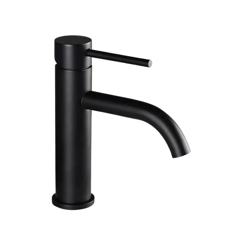 Mitigeur lavabo noir mat en laiton
