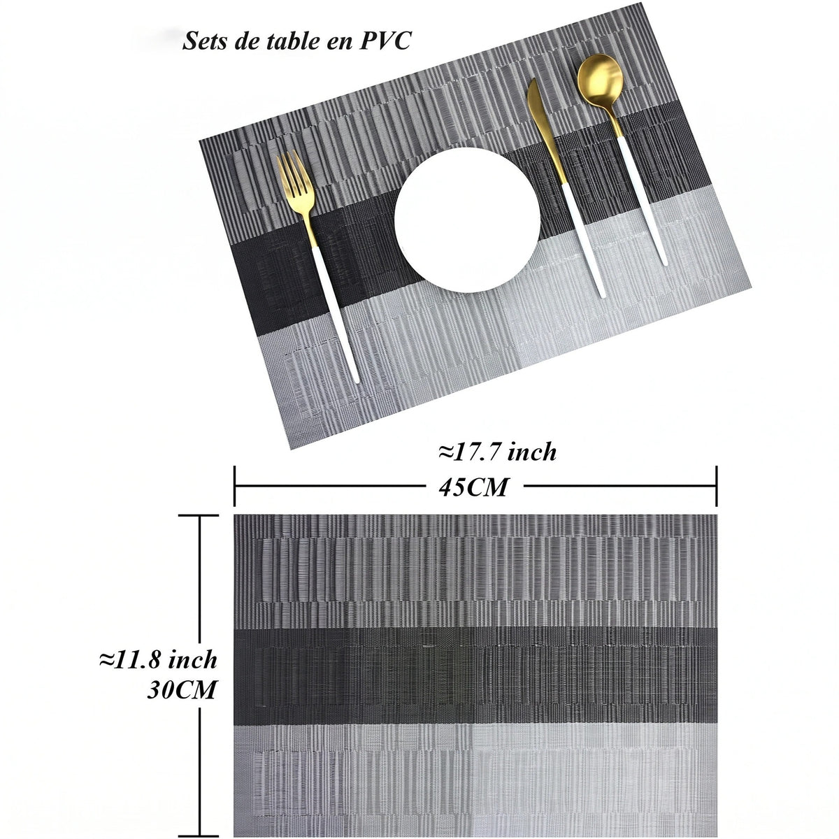 Set de Table Tissé Lavable et Résistant à la Chaleur