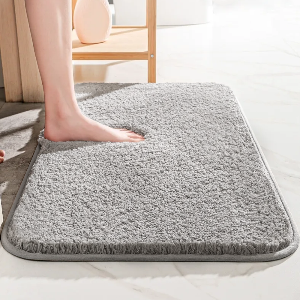 Tapis de Bain Épais Antidérapant en Microfibre Douce