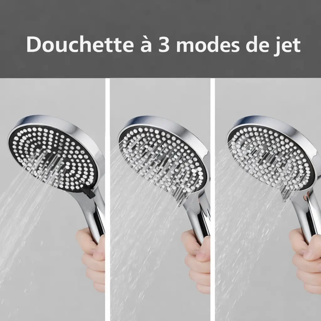 Types de jet de la colonne de douche thermostatique chromé
