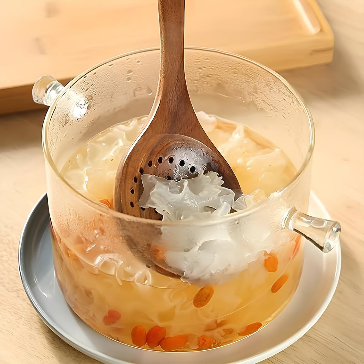 Set d'Ustensiles de Cuisine en Bois de Teck – 5 Pièces