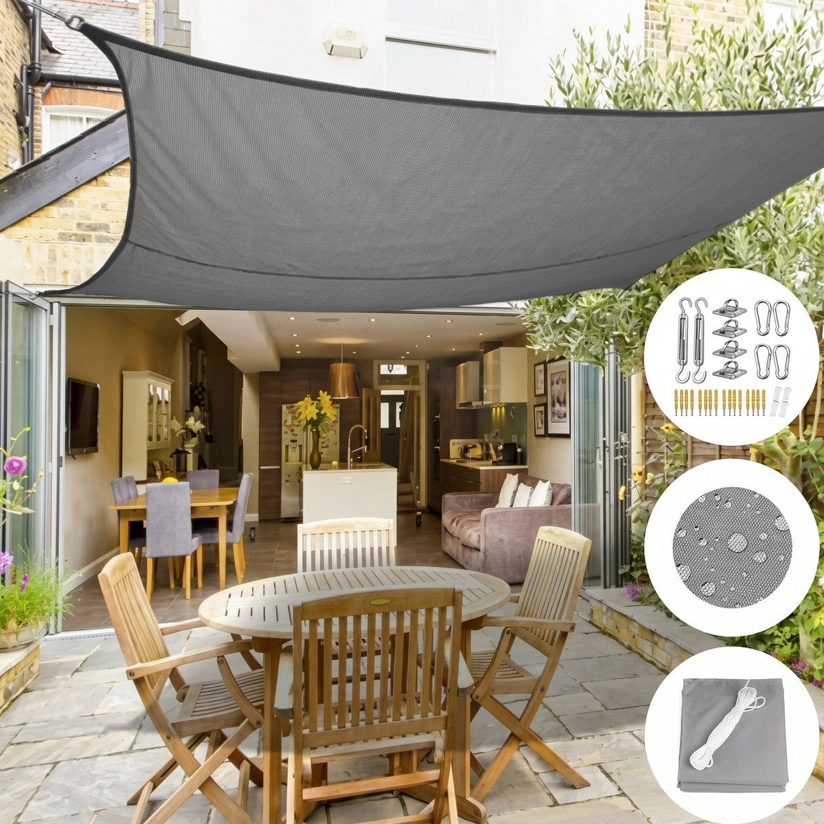 Voile d'Ombrage Extérieure pour Terrasse et Jardin